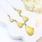 Genuine Baltic Butterscotch Amber Statement Necklace in 925 Sterling Silver