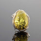 Natural Baltic Green Amber Floral Adjustable Ring in 925 Sterling Silver