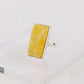 Natural Baltic Lemon and White Marbled Amber Statement Ring in 925 Sterling Silver