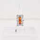 Natural Baltic Cognac Amber Boho Filigree Ring in 925 Sterling Silver