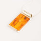 Handmade Natural Baltic Cognac Amber Designer Pendant Necklace in 925 Sterling Silver