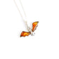 Adorable Bat Necklace|Genuine Baltic Amber|.925 Silver