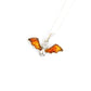 Adorable Bat Necklace|Genuine Baltic Amber|.925 Silver