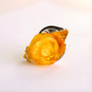 Yellow rose ring on a white background