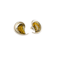 green amber stud earrings