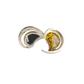 green amber stud earrings
