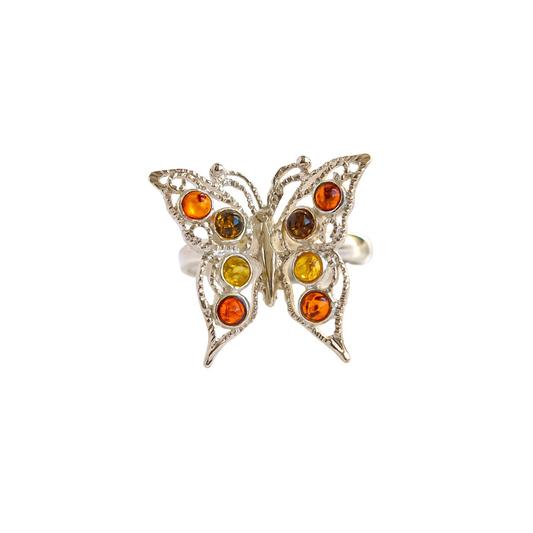 sterling silver butterfly ring