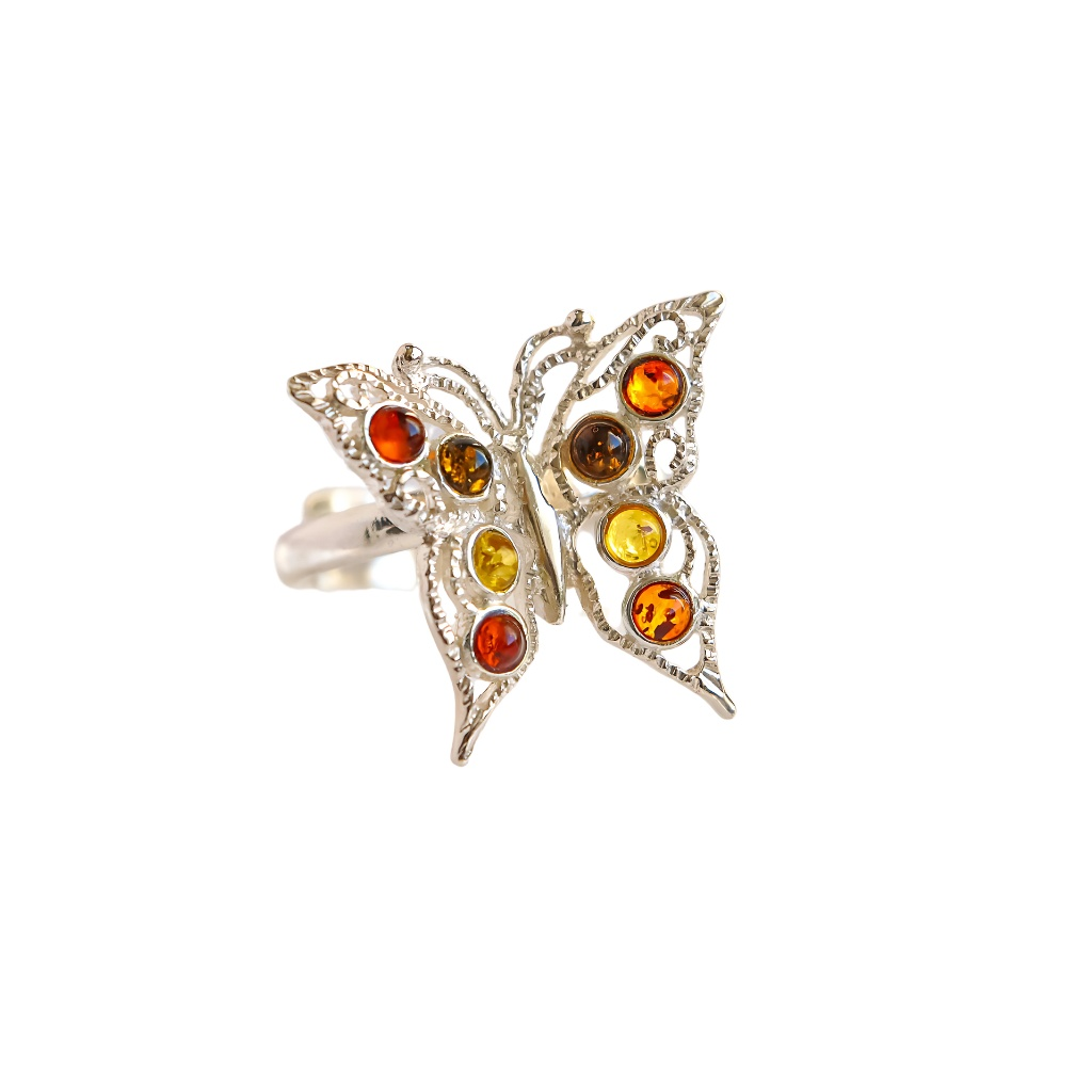 sterling silver butterfly ring