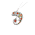 Natural Baltic Multicolor Amber Chameleon Pendant Necklace in 925 Sterling Silver - Jūratė Amber Pendant Necklaces  Jūratė Amber