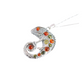 Natural Baltic Multicolor Amber Chameleon Pendant Necklace in 925 Sterling Silver - Jūratė Amber Pendant Necklaces  Jūratė Amber