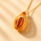 Tomasz Kargul 14k Gold Plated Amber Necklace- Sterling Silver