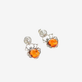 Baltic Amber Spider Stud Earrings in 925 Sterling Silver