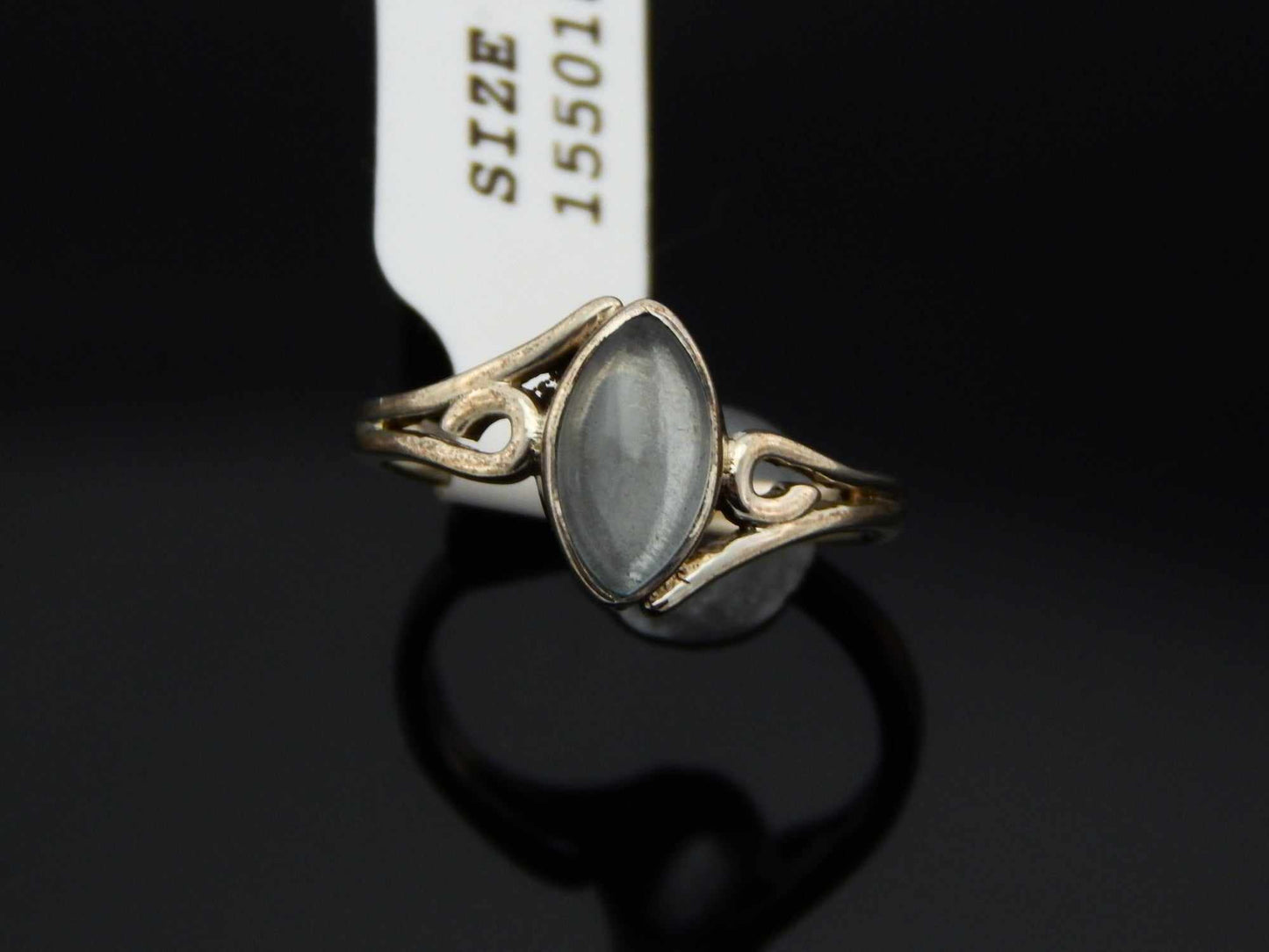 Brazilian Blue Topaz Marquise Cut Ring in 925 Recycled Sterling Silver - Jūratė Amber