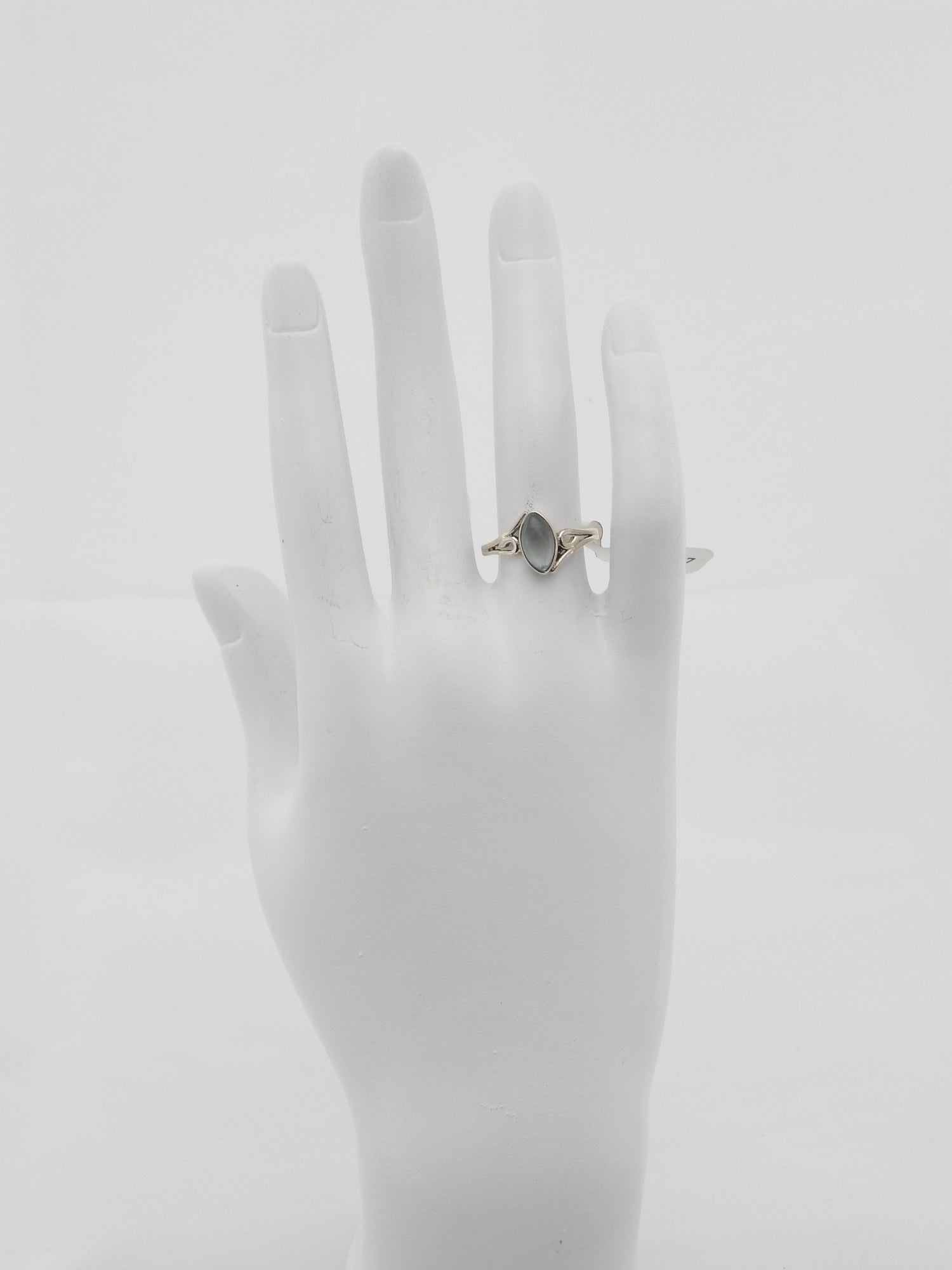 Brazilian Blue Topaz Marquise Cut Ring in 925 Recycled Sterling Silver - Jūratė Amber