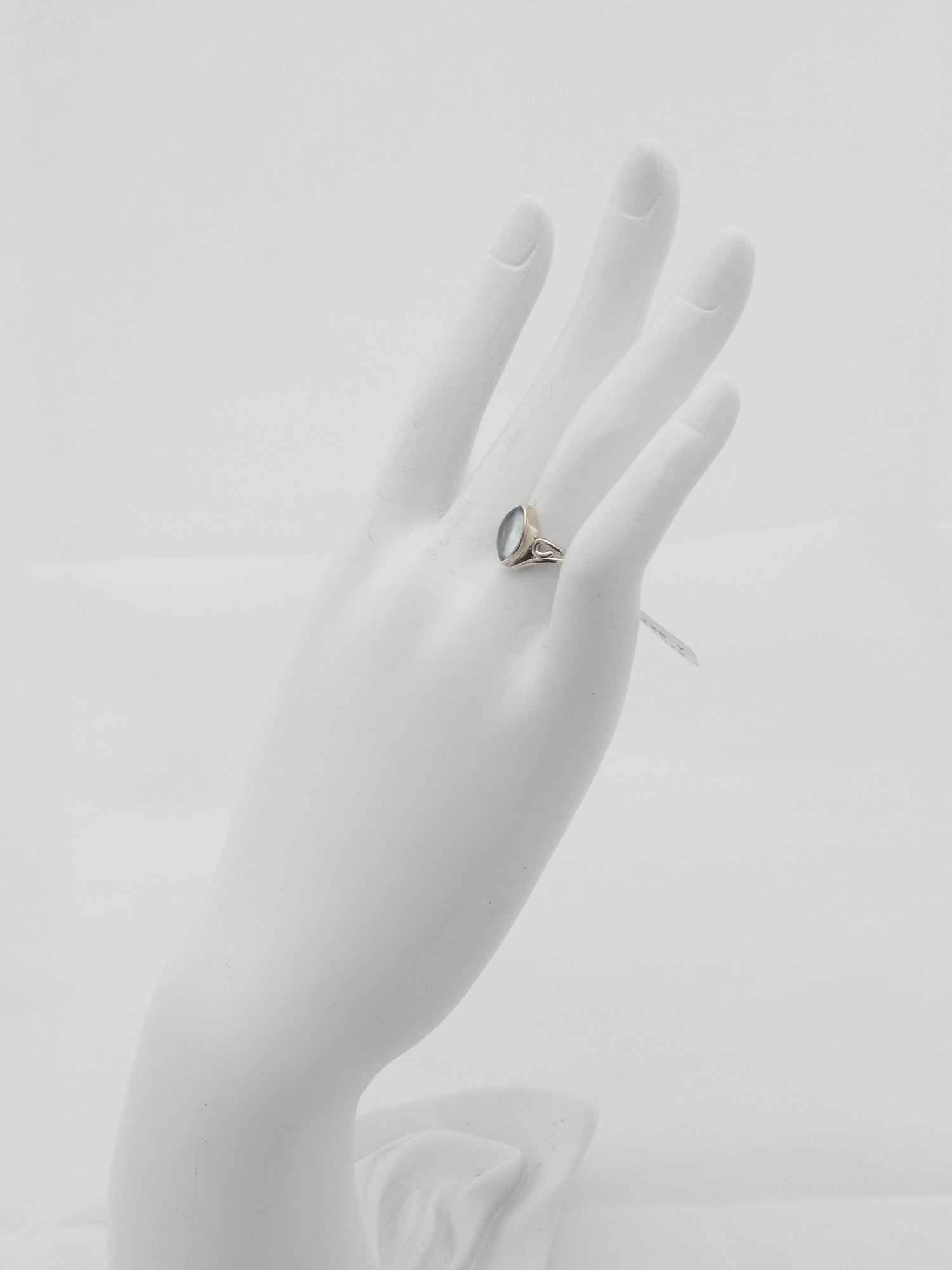 Brazilian Blue Topaz Marquise Cut Ring in 925 Recycled Sterling Silver - Jūratė Amber