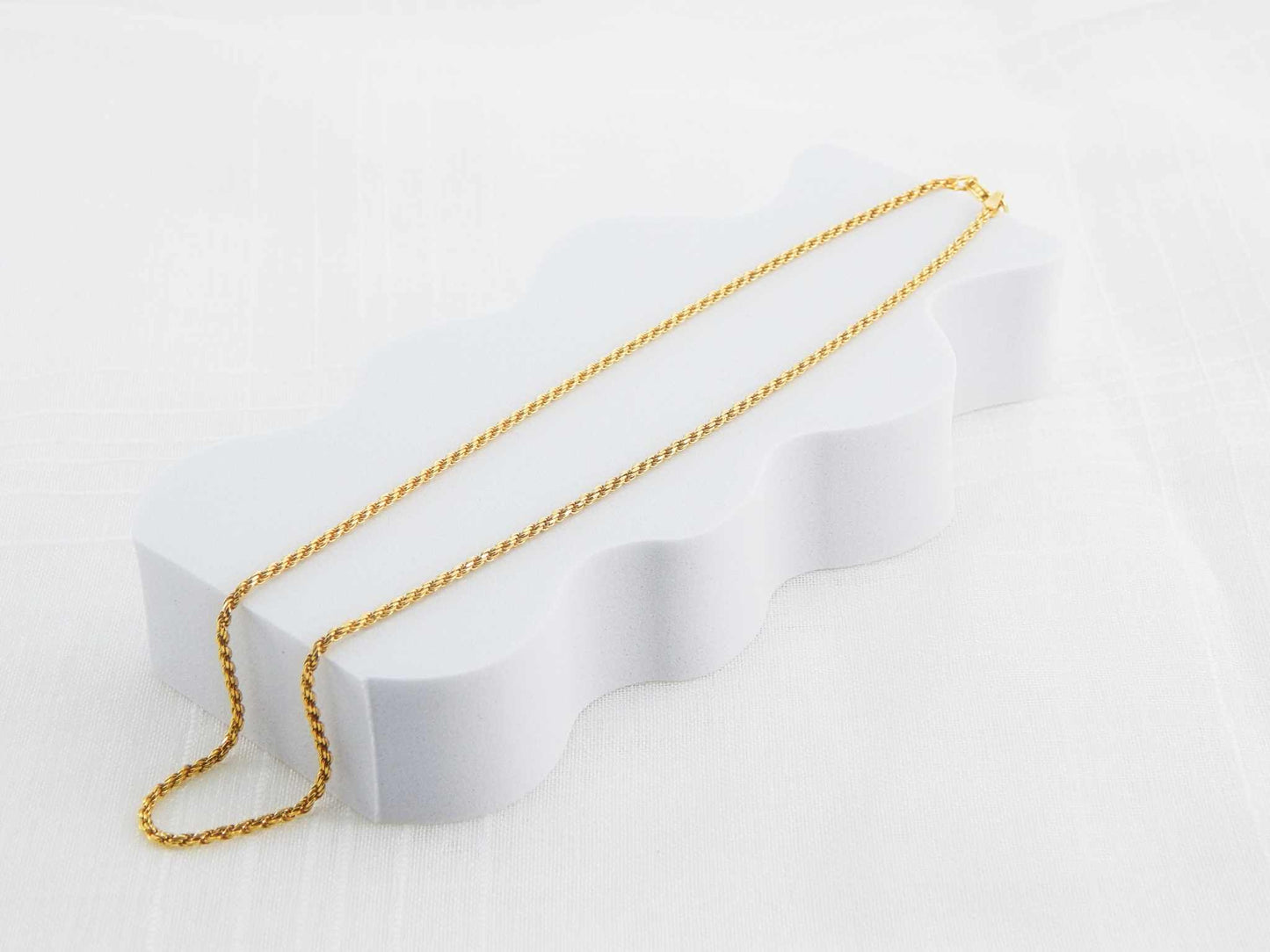 14K Gold Plated 925 Silver Italian Rope Chain