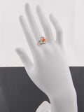 Natural Carnelian Boho Ring in 925 Silver