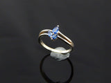 Genuine Kyanite Flower Ring in 925 Sterling Silver