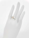 genuine pink quartz marquise cut open ring