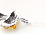 Natural Baltic Multicolor Amber Magic Mushroom Necklace