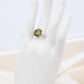 Genuine rough cut watermelon tourmaline ring on mannequin hand in 925 sterling silver.