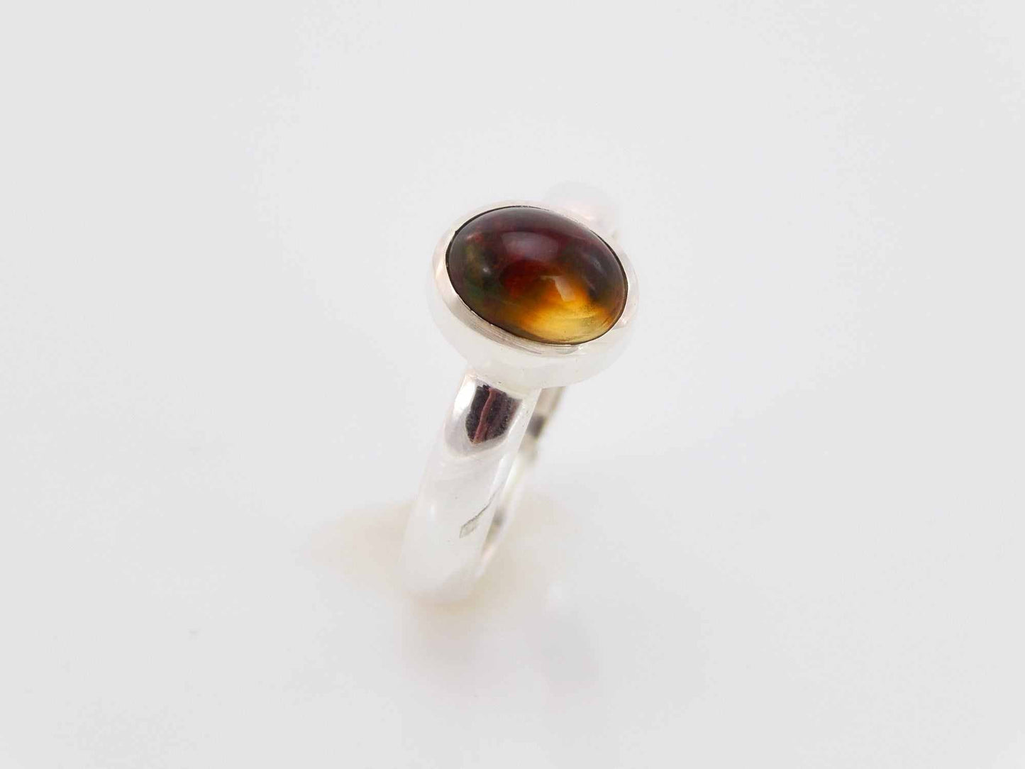 Black Fire Opal Ring