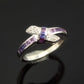 Genuine Pink and Purple Sapphire Love Knot Ring in 925 Sterling Silver - Jūratė Amber