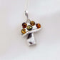 Natural Baltic Multicolor Amber Magic Mushroom Necklace - Jūratė Amber