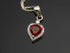 Natural Garnet and Diamond Heart Necklace in 925 Sterling Silver - Jūratė Amber